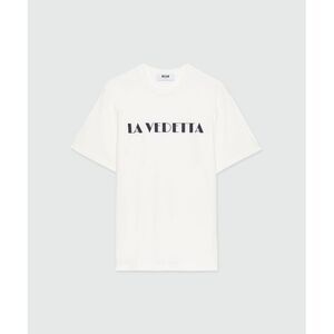 MSGM White Cotton Men's T-Shirt